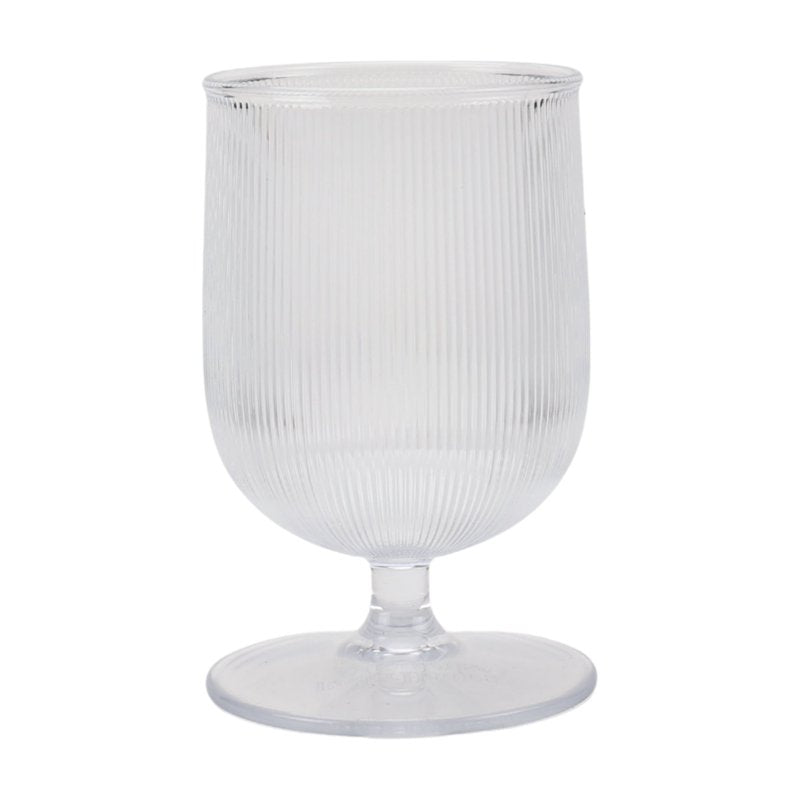 4-Piece Clear Ribbed Tritan Goblet Set - 2 Pack