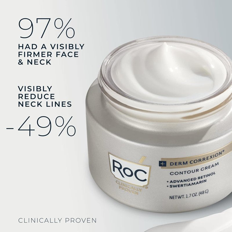 Firming Face and Neck Contour Cream with Retinol and Hyaluronic Acid 1.7 oz