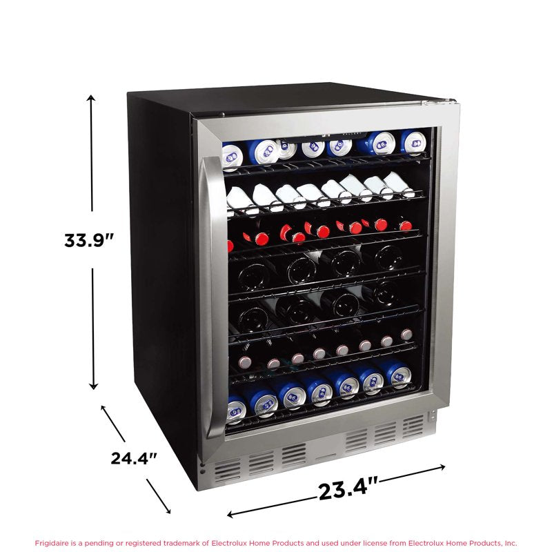 24" Beverage Refrigerator - Holds 166 Cans or 56 Bottles
