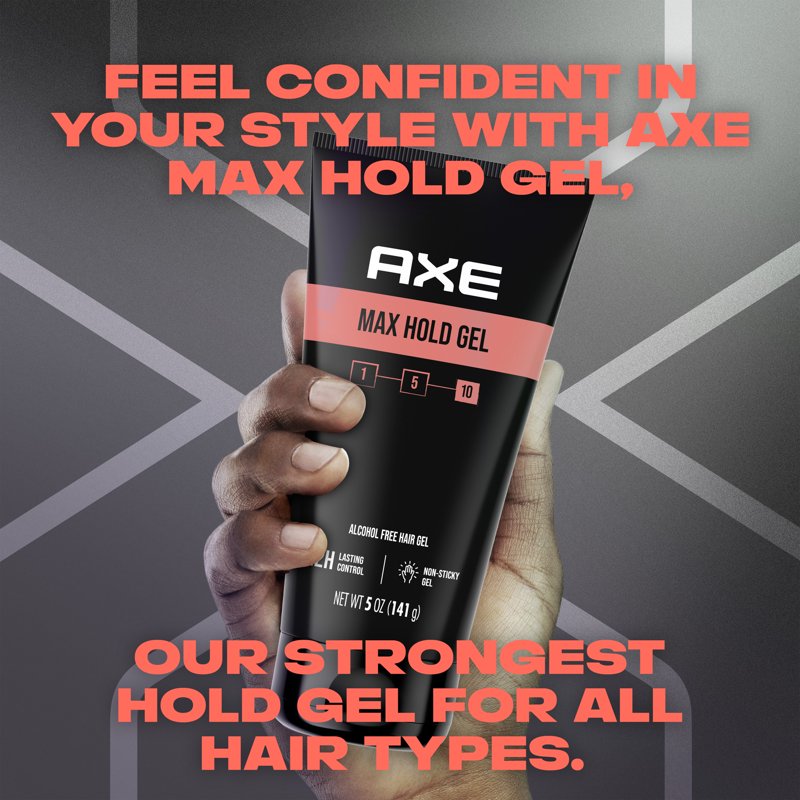 Max Hold Hair Styling Gel - Alcohol-Free, 5 oz for All Hair Types