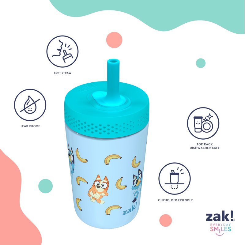 Bluey Kids 12oz Insulated Stainless Steel Straw Tumbler