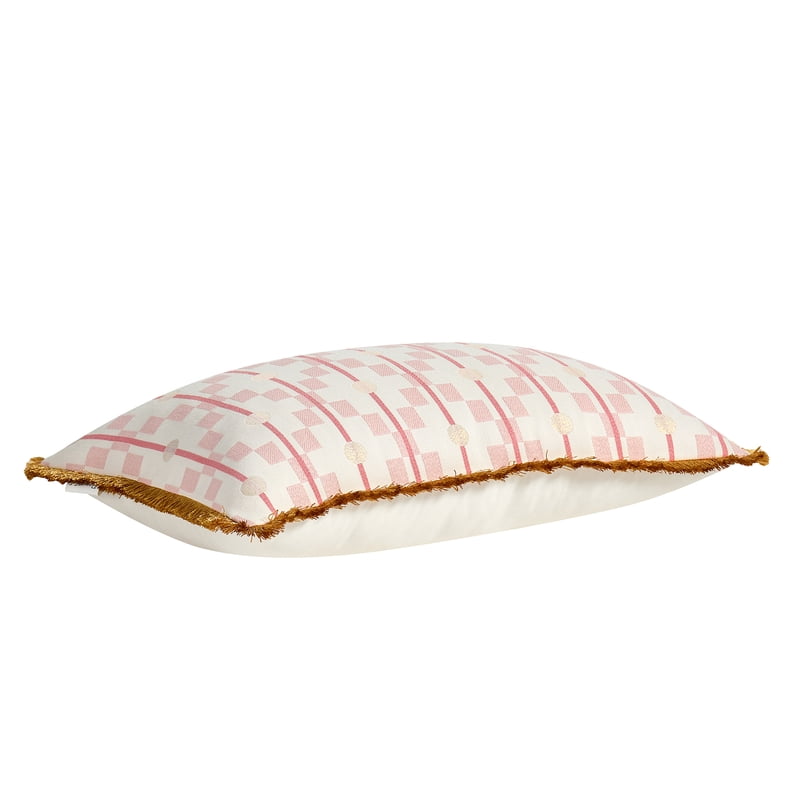 Pink Diamond Geo Decorative Pillow 14x24 Lumbar Cushion by Drew Barrymore - Pink