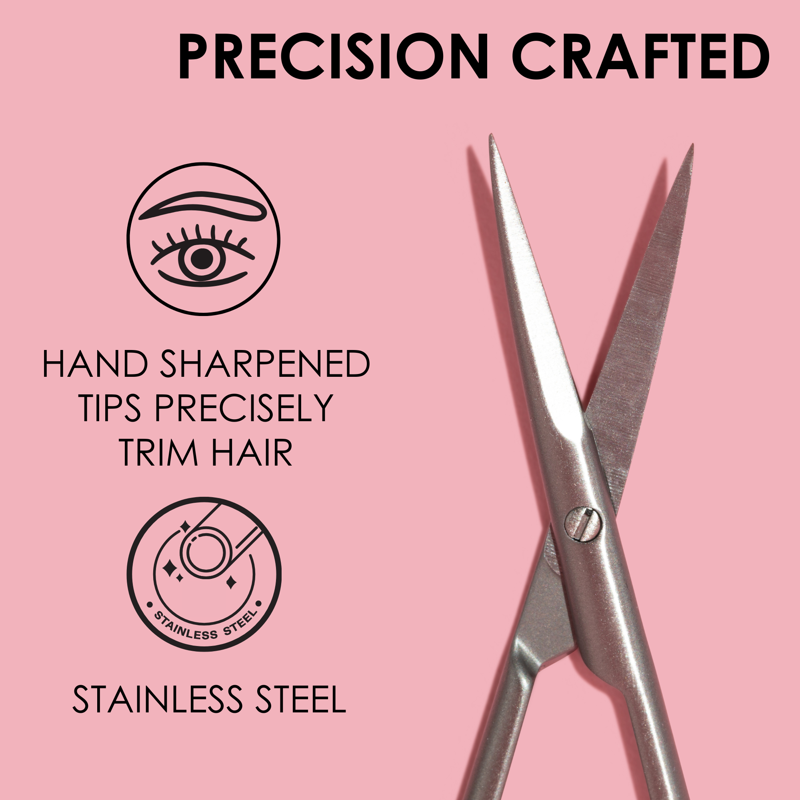Beauty Scissors for Facial Hair, Eyebrows, and Cuticles - Stainless Steel