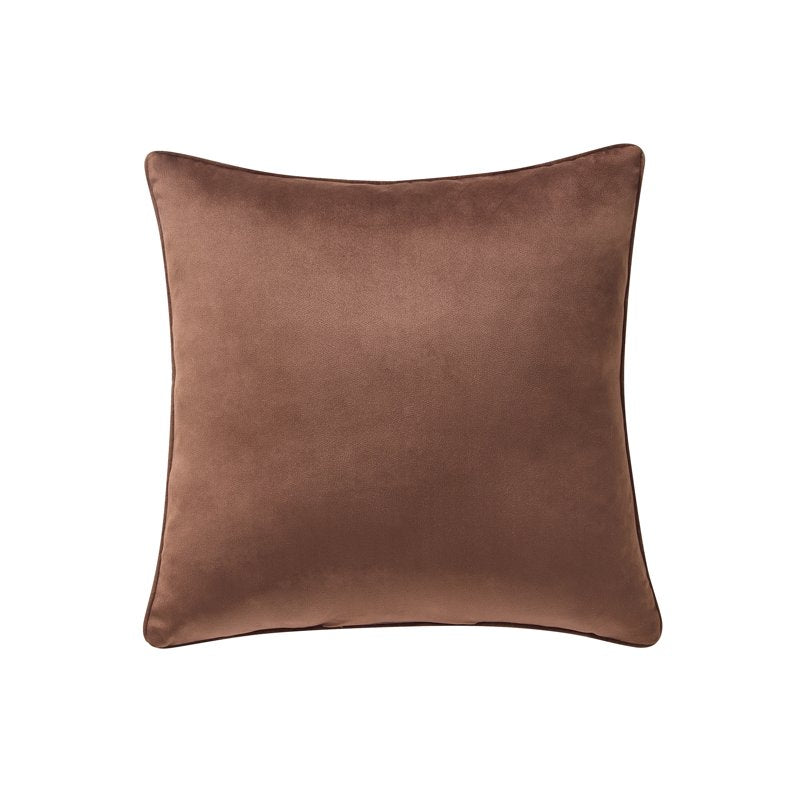 My Texas House Brown Floral Velvet Decorative Pillow 20x20 in - Harvest & Farmhouse Style - Variation: Brown