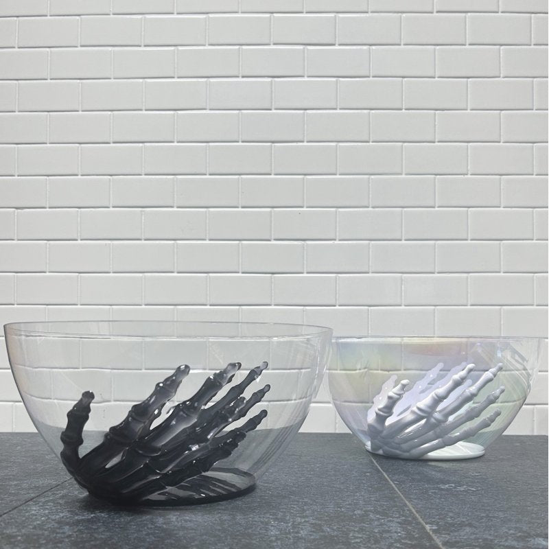 Skeleton Hands Candy Bowl - Spooky Halloween Trick-or-Treat Decor, 5L BPA-Free Plastic