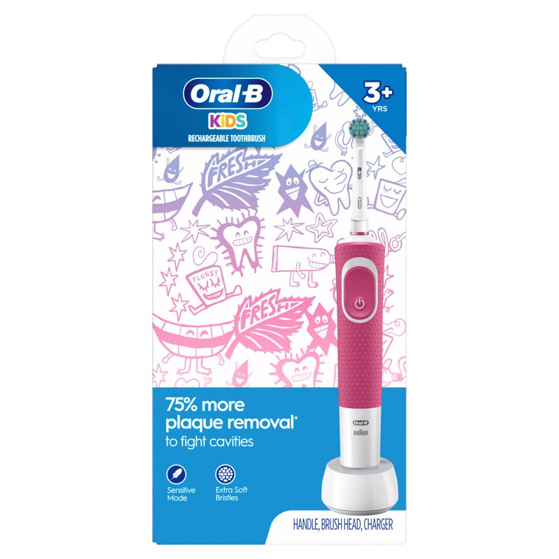 Kids Rechargeable Electric Toothbrush with Timer and Extra Soft Head