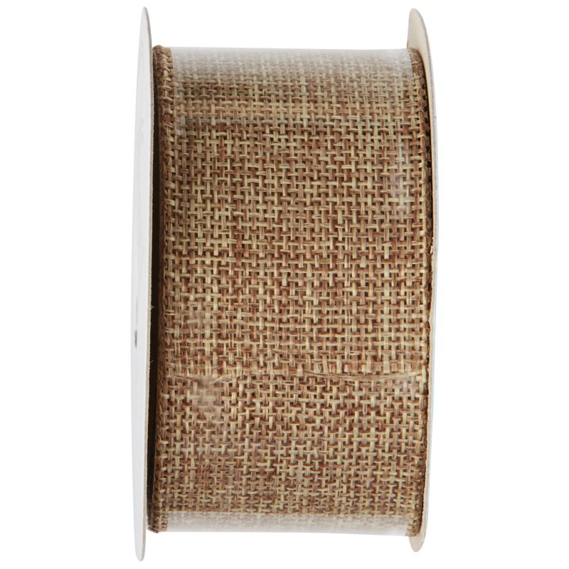 Natural Burlap Ribbon 1.5 Inch Woven Craft Trim - 9 Feet, Offray