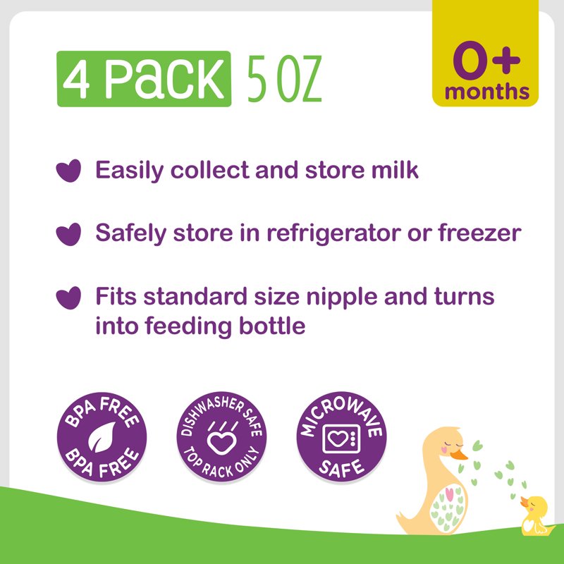 Breast Milk Storage Containers - 5 fl oz, 4 Pack