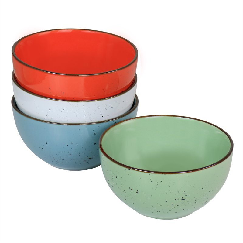 20 Piece Round Stoneware Dinnerware Set - Assorted Colors