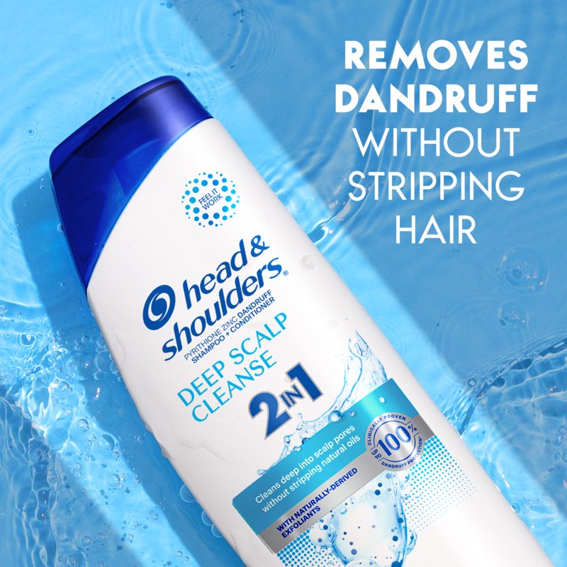2-in-1 Dandruff Shampoo and Conditioner, Deep Scalp Cleanse, 12.5 oz