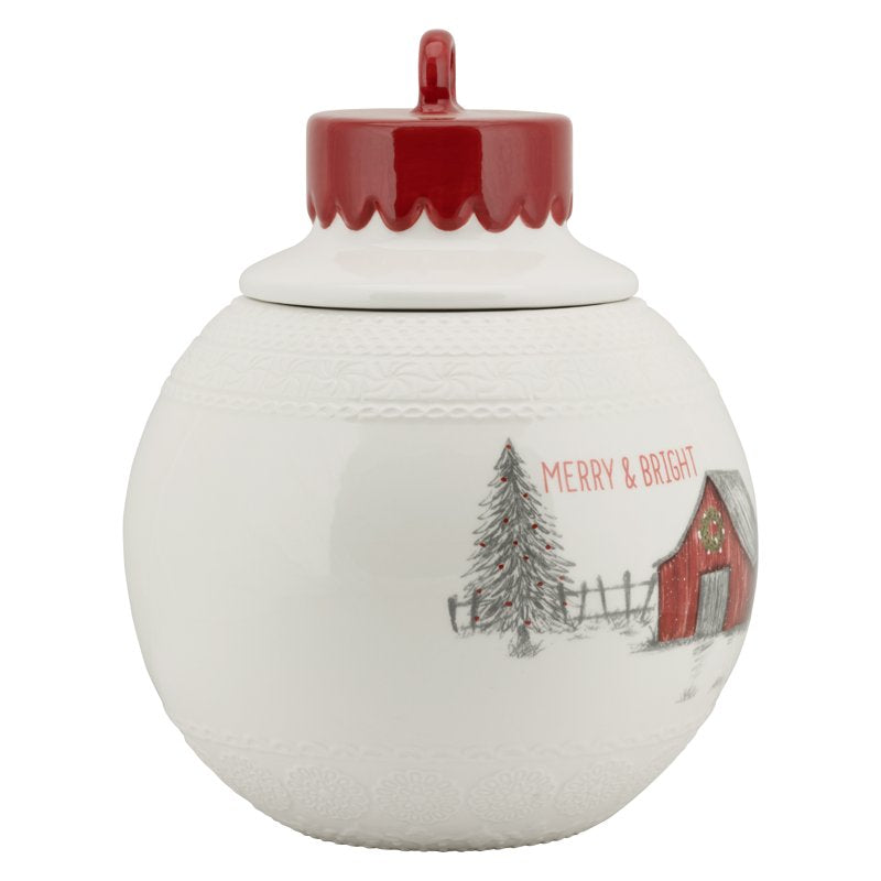 Large Cookie Jar - 10 Strawberry Street Winter Wonderland Ornament