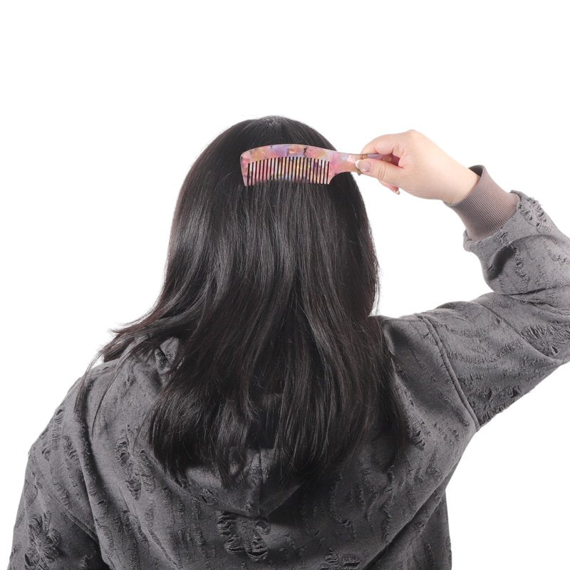 Durable Hair Straightening Comb for Curly Hair - Purple