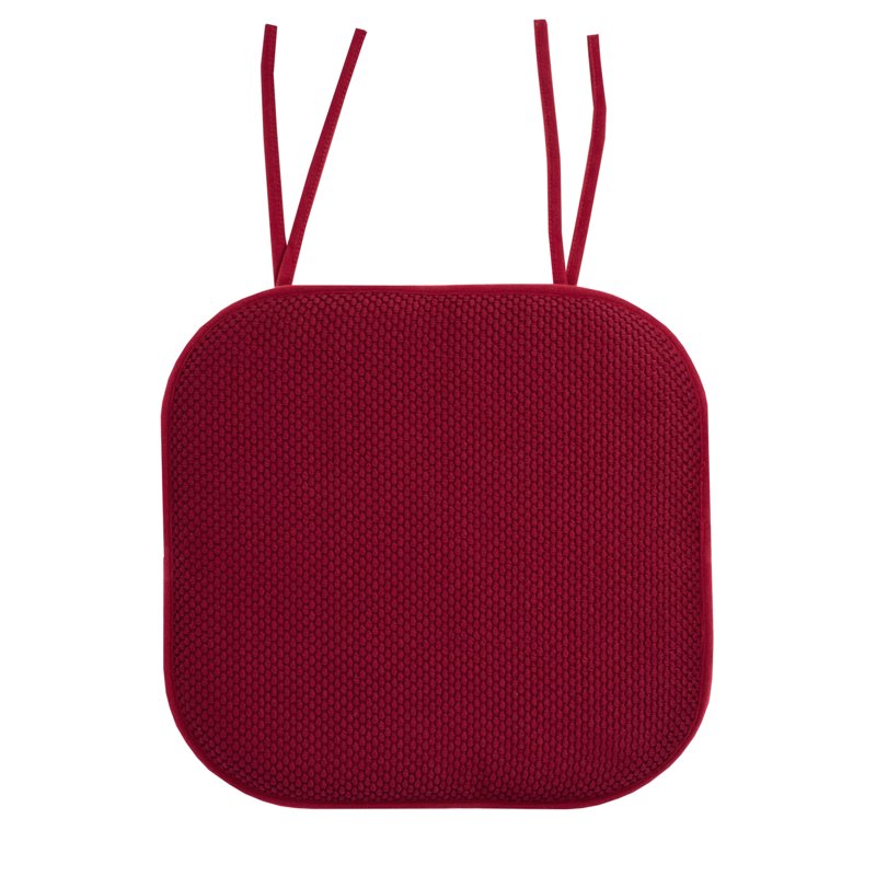 Memory Foam Chair Cushion Pad - Non-Slip Back, 12-Pack, Wine