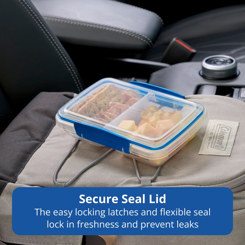 Small Divided Snack Container - 0.37 Qt Meal Prep Box