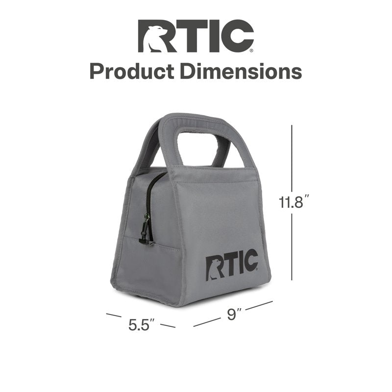 Insulated Lunch Bag - Soft-Sided Freezable Cooler, Smoke