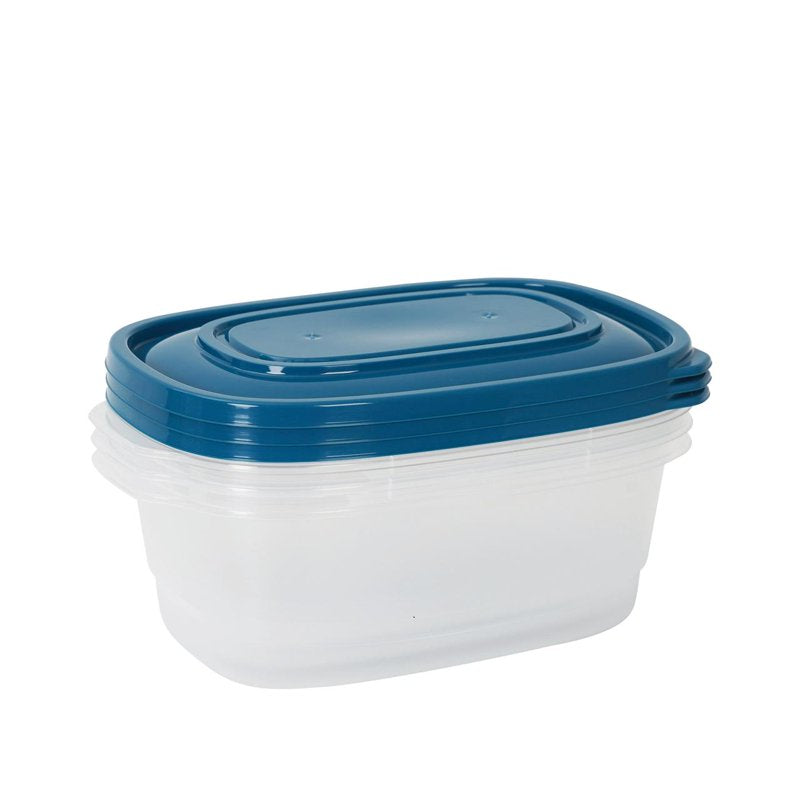 8-Cup Plastic Food Storage Container Set - 3 Pack