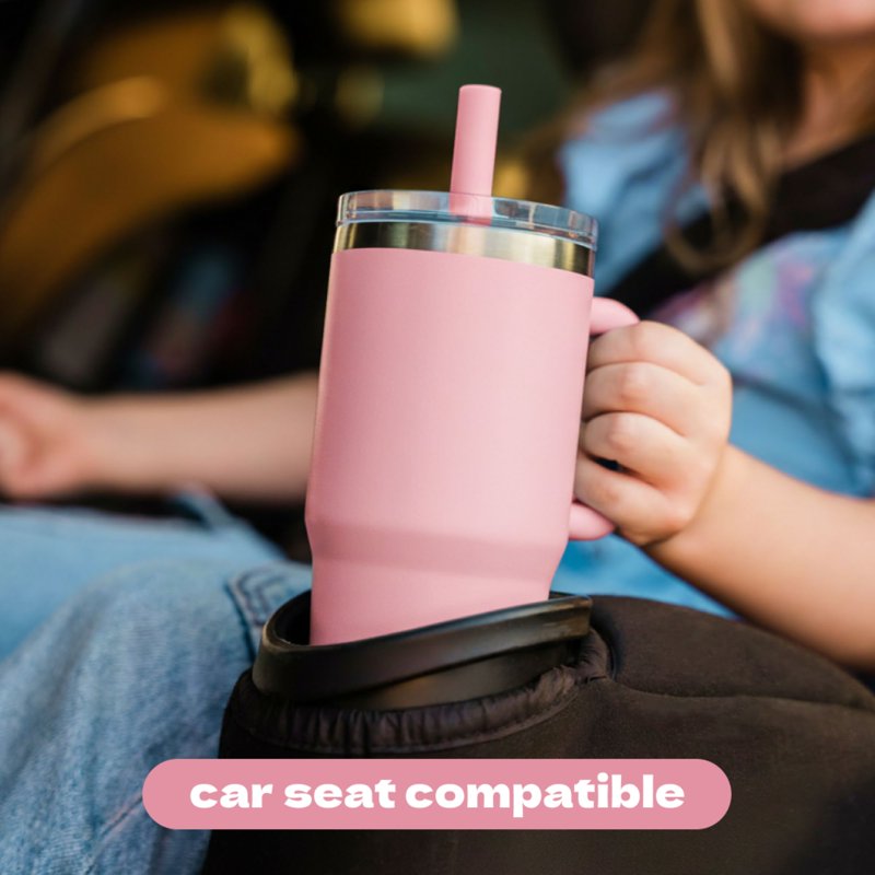 My First Travel Tumbler - Insulated Stainless Steel, 12oz, Pink