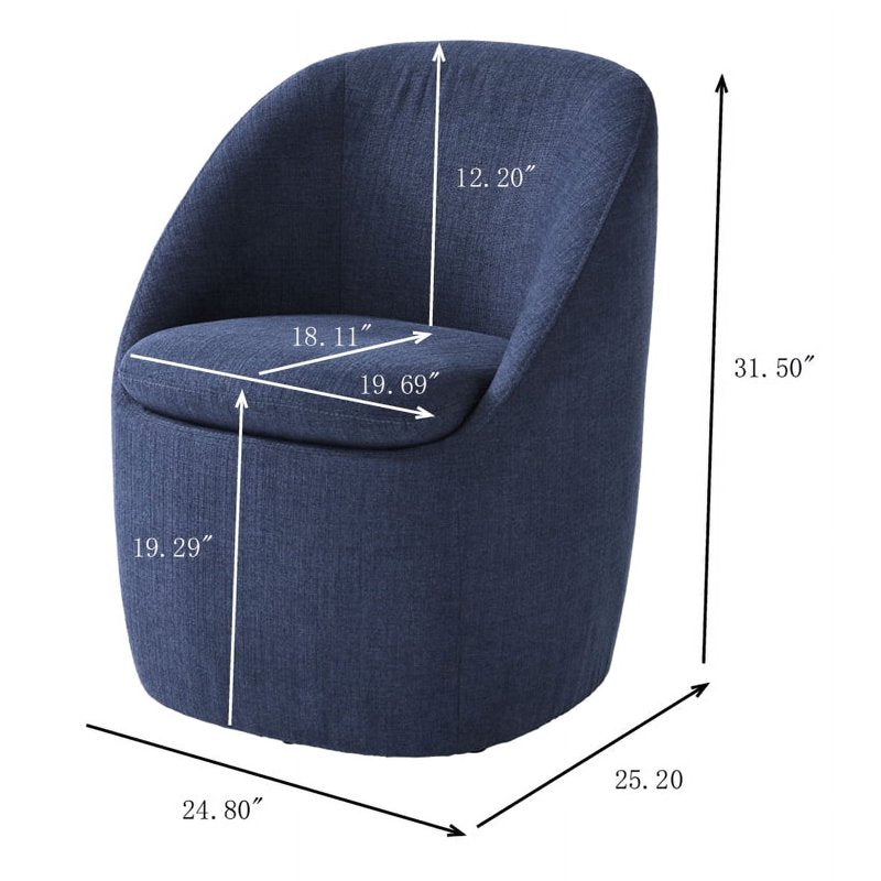 Mira Everywhere Dining Arm Chair - Blue Upholstered