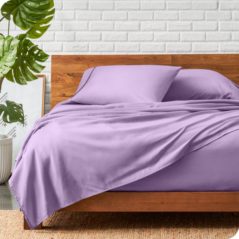Lavender Microfiber Sheet Set with Deep Pockets - Queen, Wrinkle Resistant