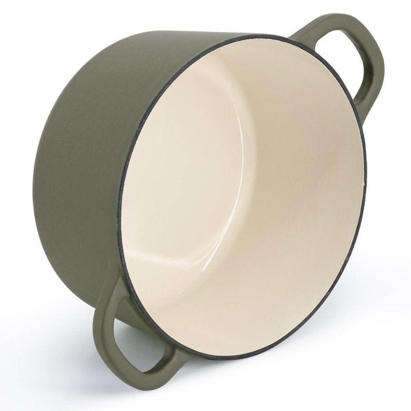7 Quart Enameled Cast Iron Dutch Oven - Matte Green