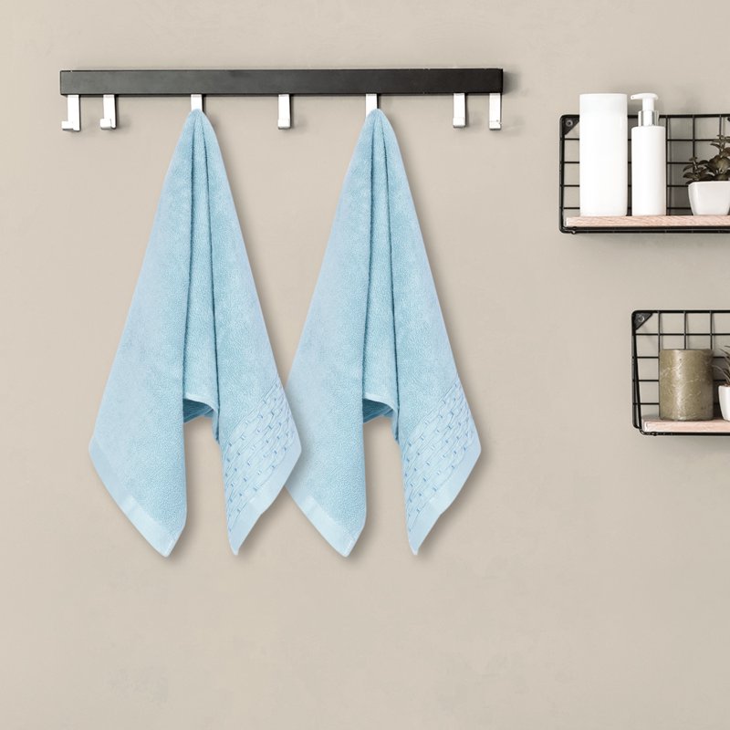 Cotton Embroidery Hand Towels Set - Blue, 1 Piece Bathroom & Kitchen