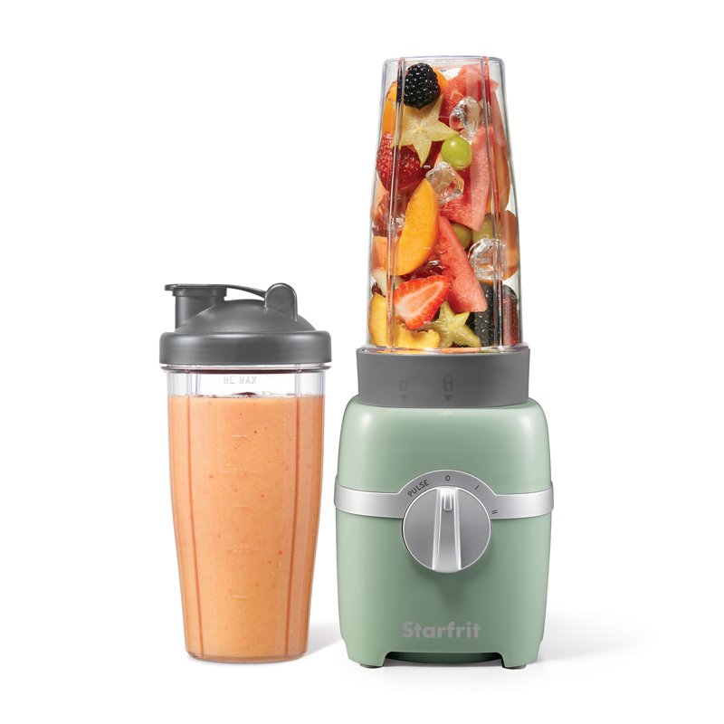 28-Oz. Electric Personal Blender - 3-Speed with 2 Cups & Lids - Green