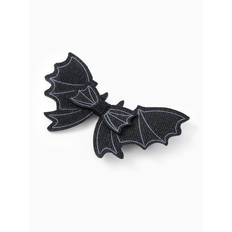 Halloween Bat Bow Hair Clip - Black Felt Alligator Hair Accessory