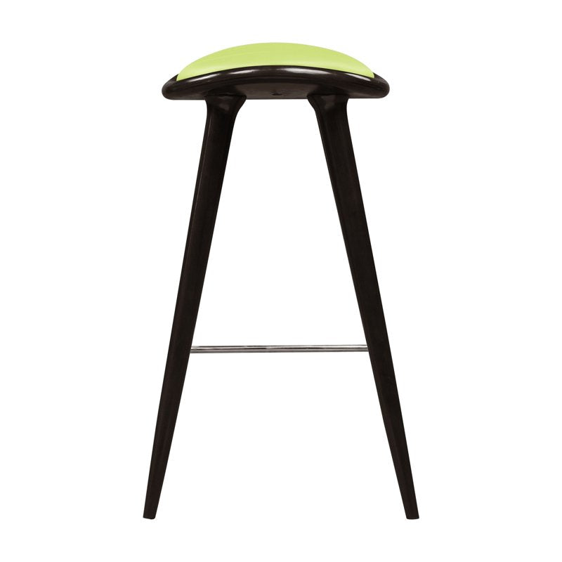 29" Oval Stool - Green & Cappuccino - Modern Design