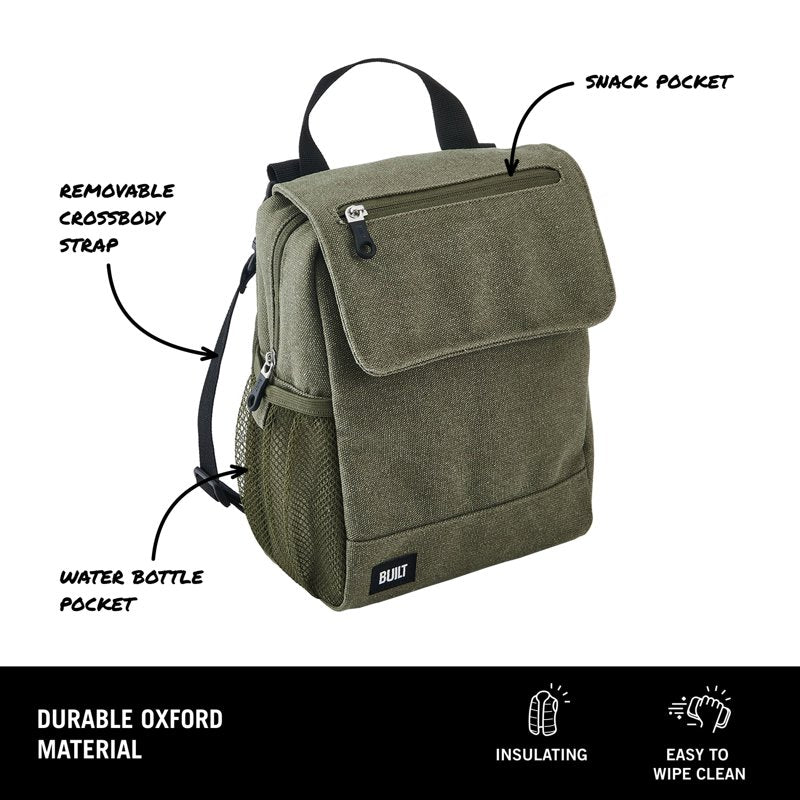 Reusable Lunch Tote - 2 Pack Sage Green Oxford Lunch Sack
