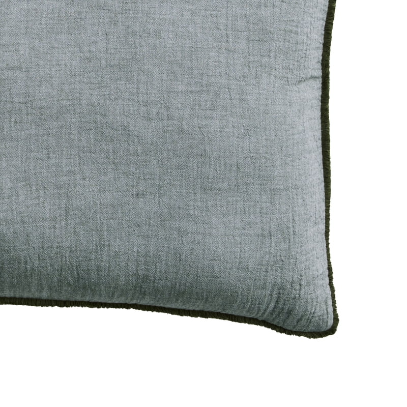 Oversized Seafoam Green Cotton Gauze Fringe Decorative Pillow - 22 x 22 Inches - Variation of Sea Turtle