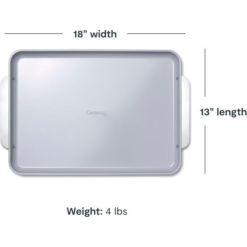 Non-Stick Ceramic Baking Sheet - Large 18" x 13" - Gray