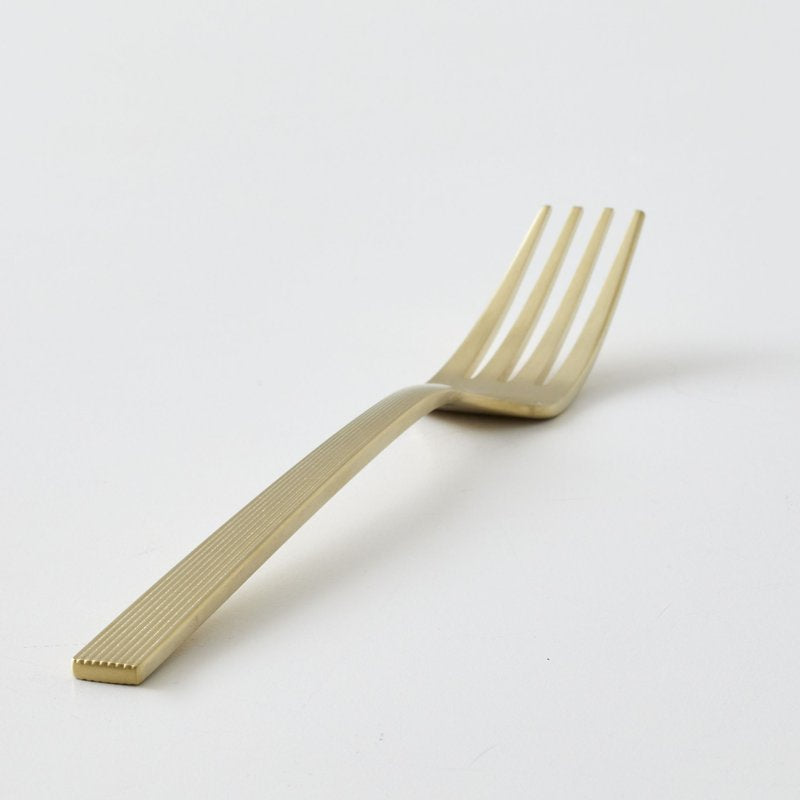 River Gold Stainless Steel Dinner Fork - Elegant Design