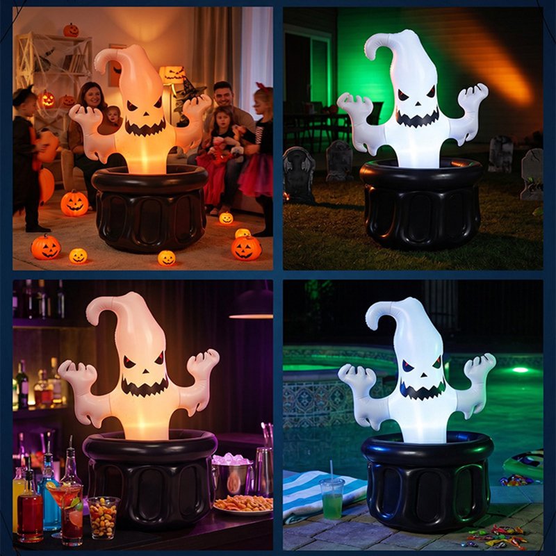 Halloween Inflatable Ghost Cooler - Outdoor Party Beverage Ice Bucket