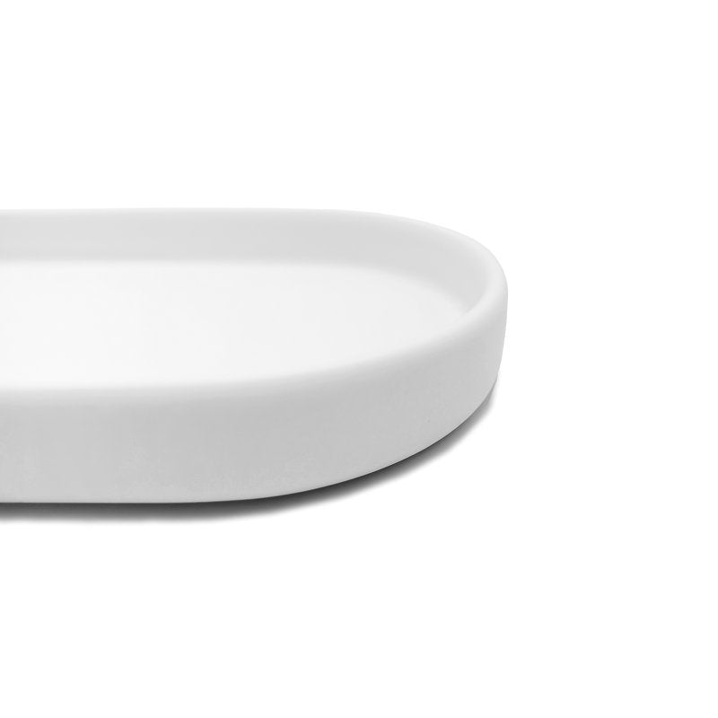 White Ceramic Bathroom Accessory Set - Soap Dispenser, Tumbler & Tray - Variation of THIS listing