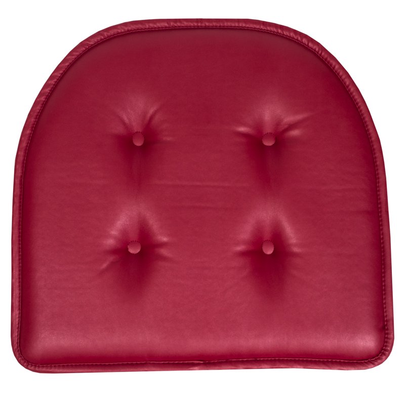 U-Shaped Memory Foam Chair Pad Cushion - 12 Pack, Burgundy