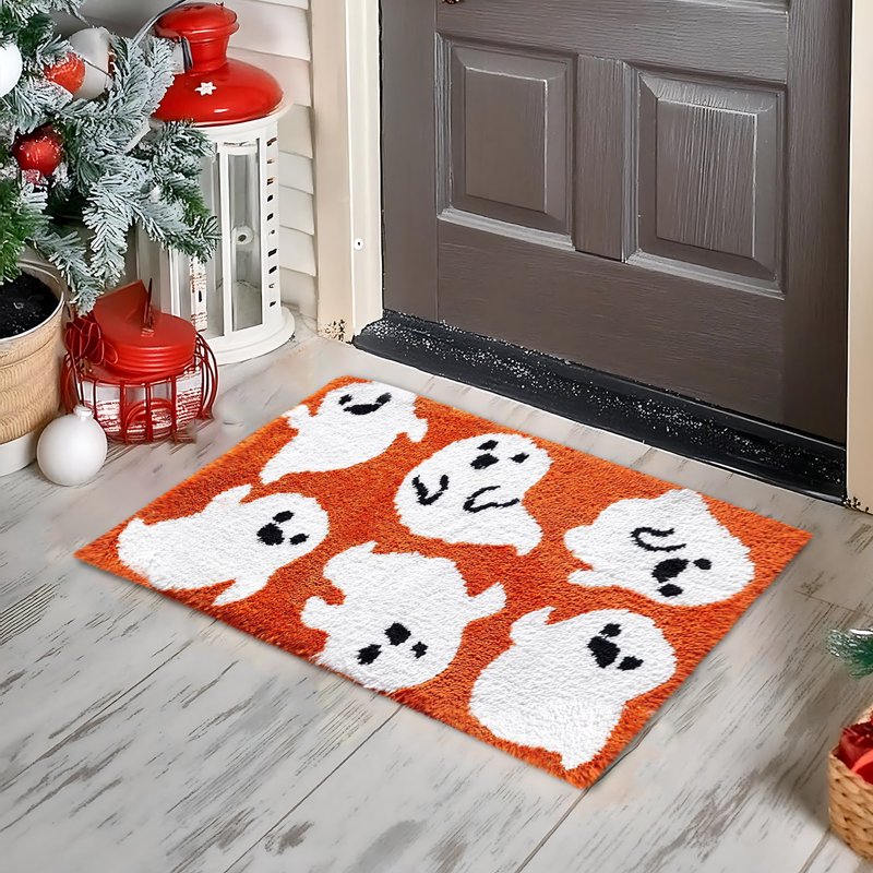 Halloween Non Slip Floor Mat for Indoor & Outdoor Decor - Spooky Design, Absorbent, Durable