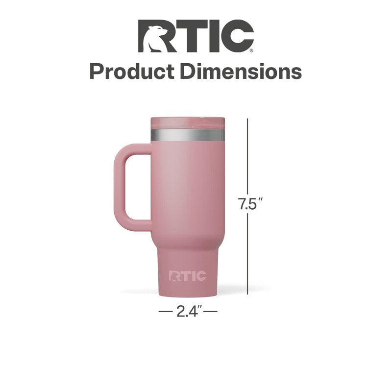 16 oz Ceramic Lined Tumbler with Leak-Proof Straw Lid - Dusty Rose