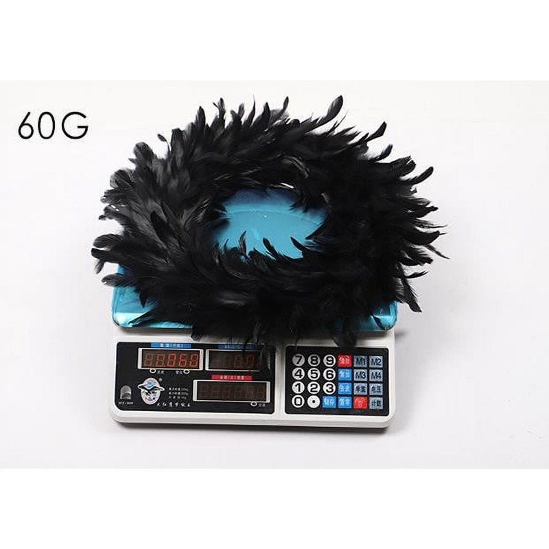 Black Feathers Wreath for Halloween Front Door Decor 13.5 Inches