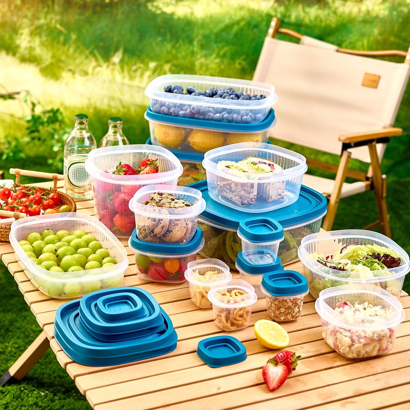 Reusable Food Storage Containers Set - 34 Pieces, Multi-Size, BPA-Free