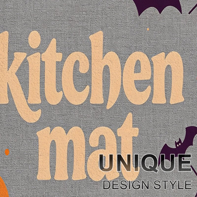 Halloween Pumpkin Lanterns 2Pcs Flannel Mat Set - Non-Slip Home Entryway Bathroom Decor