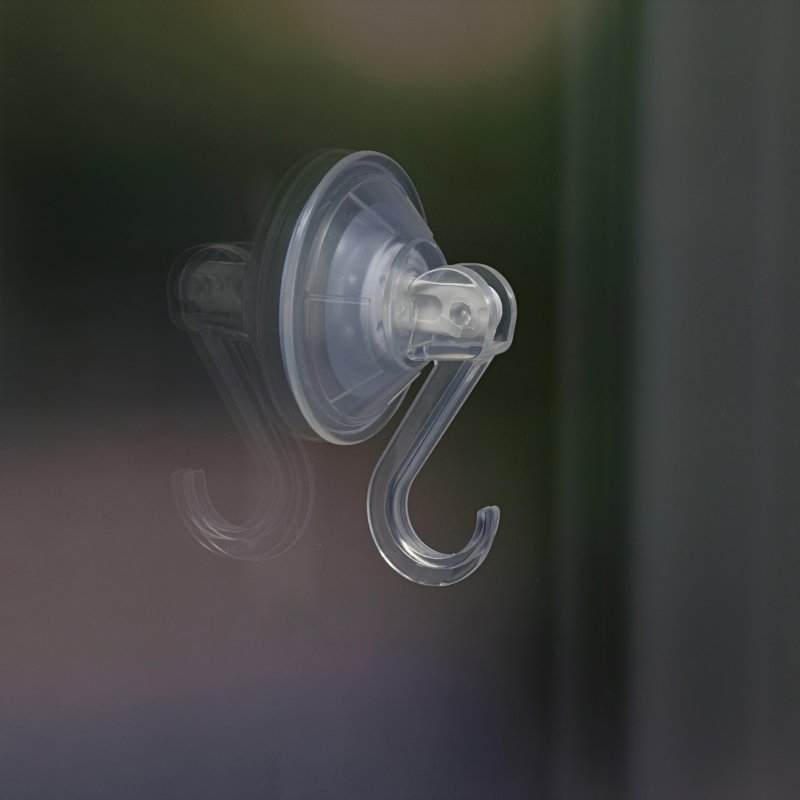 3 Pack Suction Cup Hooks, Large Clear Bathroom & Window Hangers, 5 lbs Capacity