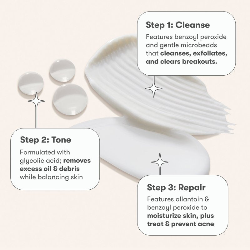 3-Step Acne Treatment System for Oily and Combination Skin - Travel Size