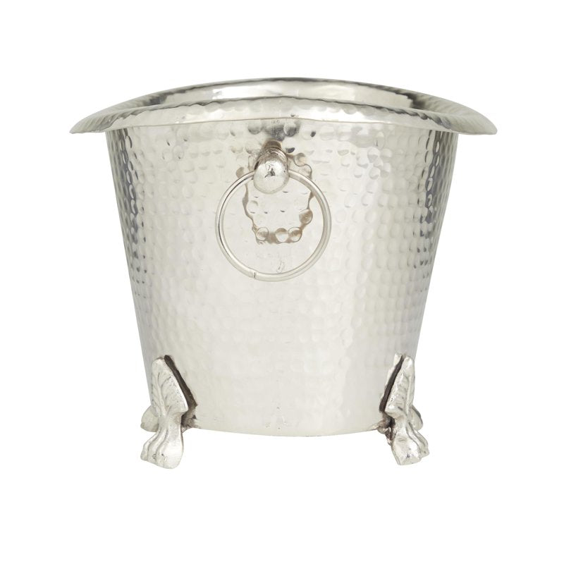 Oval Aluminum Metal Ice Bucket for 6 Bottles - 13.90" x 10.50" x 9.15"