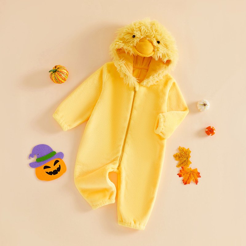 Yellow Duck Toddler Baby Girl Boy Halloween Costume Cosplay Jumpsuit - 4-5 Years
