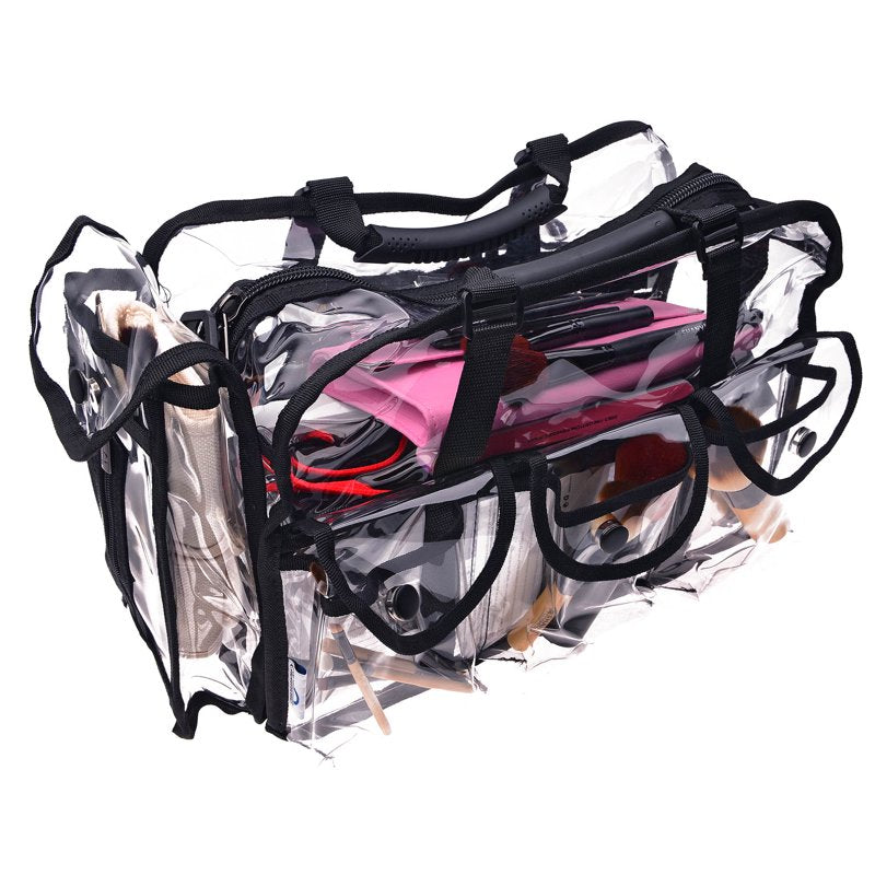 Large Clear Professional Makeup Bag with Shoulder Strap