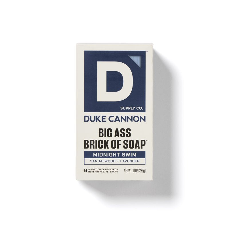 Big Ass Brick of Soap for Men, Midnight Swim - 10 oz Bar Soap