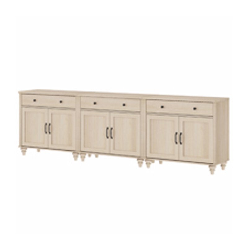 Buffet Cabinet with 6 Doors & 3 Drawers - Beige Coffee Bar Table