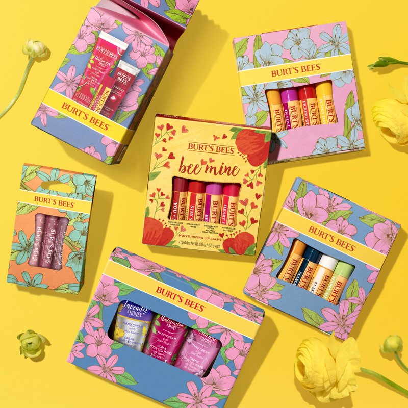 Natural Moisturizing Lip Balm Gift Set - 4 Flavored Tubes