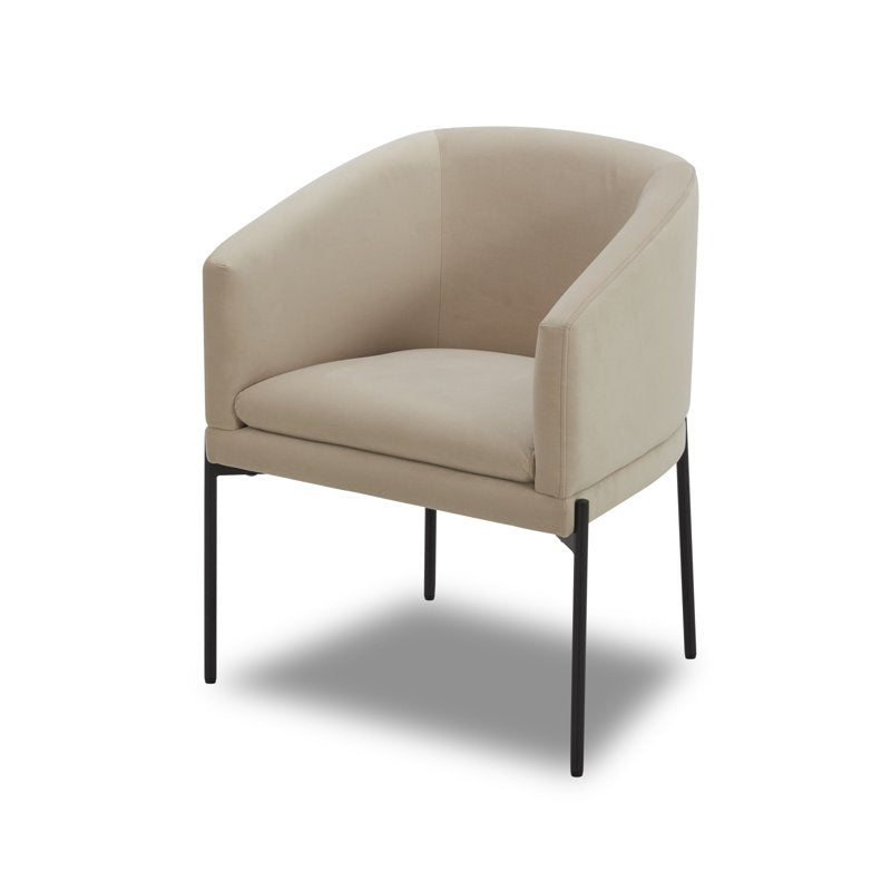 Wyatt Velvet Dining Chairs - Beige, 2 Pack