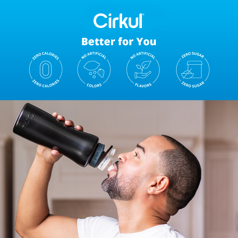 Cirkul 32oz Matte Black Stainless Steel Starter Kit - 4 Pack